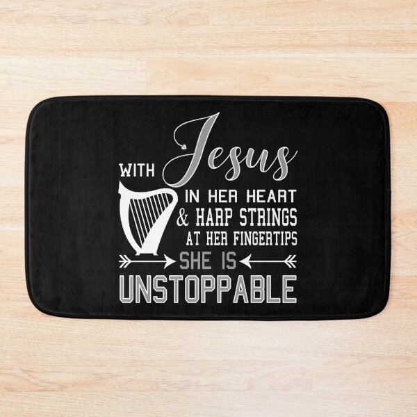 Item preview, WITH JESUS IN HER HEART & HARP STRINGS AT Fingertips design designed and sold by nikkidawn74.