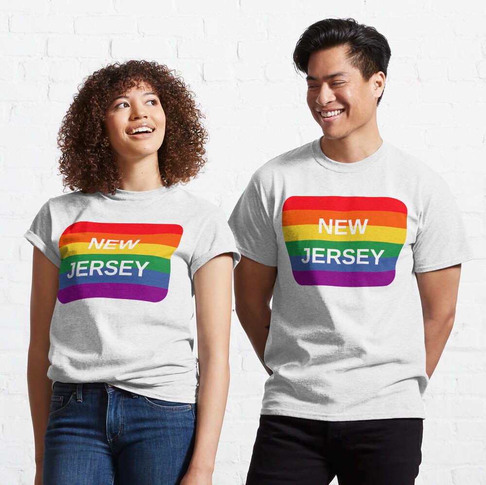 "New Jersey Pride Unisex TShirt, LGBTQ+ Unisex Pride TShirt, Rainbow