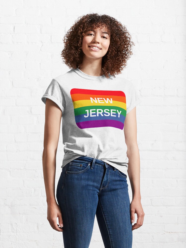 &ldquo;New Jersey Pride Unisex T-Shirt, LGBTQ+ Unisex Pride T-Shirt, Rainbow