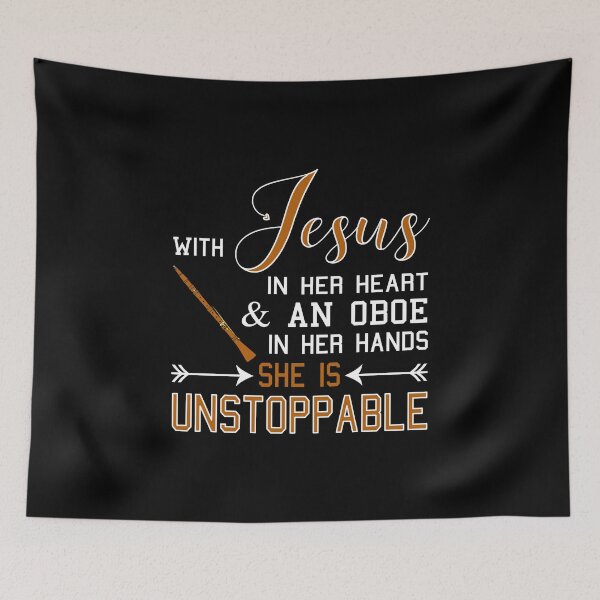 Item preview, WITH JESUS IN HER HEART & AN OBOE HANDS SHE IS design designed and sold by nikkidawn74.