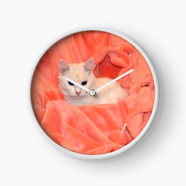 Item preview, RAISSA KAHINA 1 Queen of the Berbers white cat blanket pink orange cute sweet portrait photo designed and sold by dragonemma.
