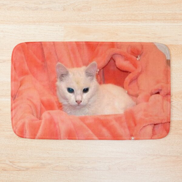 Item preview, RAISSA KAHINA 1 Queen of the Berbers white cat blanket pink orange cute sweet portrait photo designed and sold by dragonemma.