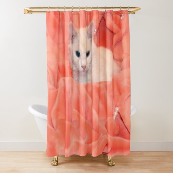 Item preview, RAISSA KAHINA 1 Queen of the Berbers white cat blanket pink orange cute sweet portrait photo designed and sold by dragonemma.