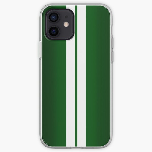 British Racing Green Car Stripes iPhone Soft Case