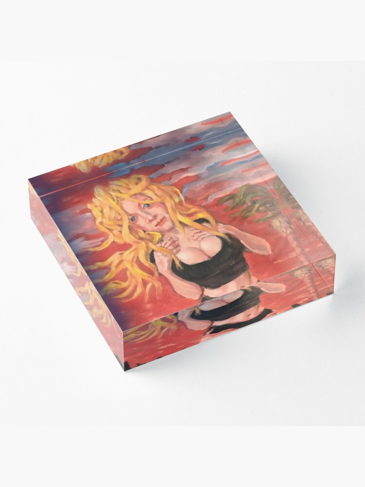 Alternate view of BLUE JEAN BABY QUEEN w/o the blue jeans Acrylic Block