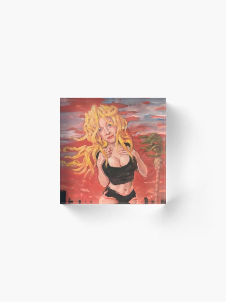 Alternate view of BLUE JEAN BABY QUEEN w/o the blue jeans Acrylic Block