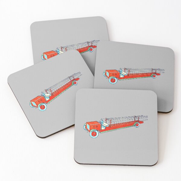 Item preview, Antique Child's Firetruck Artwork designed and sold by FuzzyHoney.