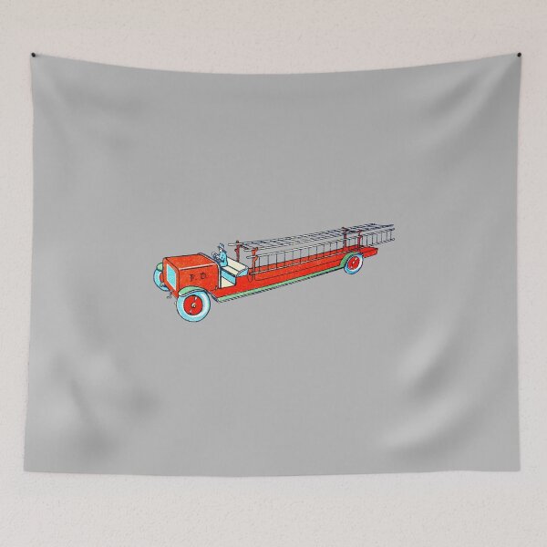 Item preview, Antique Child's Firetruck Artwork designed and sold by FuzzyHoney.