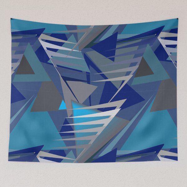 Item preview, Abstract avant-garde ornament in blue designed and sold by Nata-V.