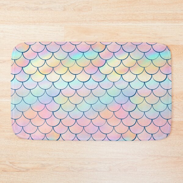 Item preview, Pastel Candy Color Mermaid Fish Tiles Pattern designed and sold by TeamManja.