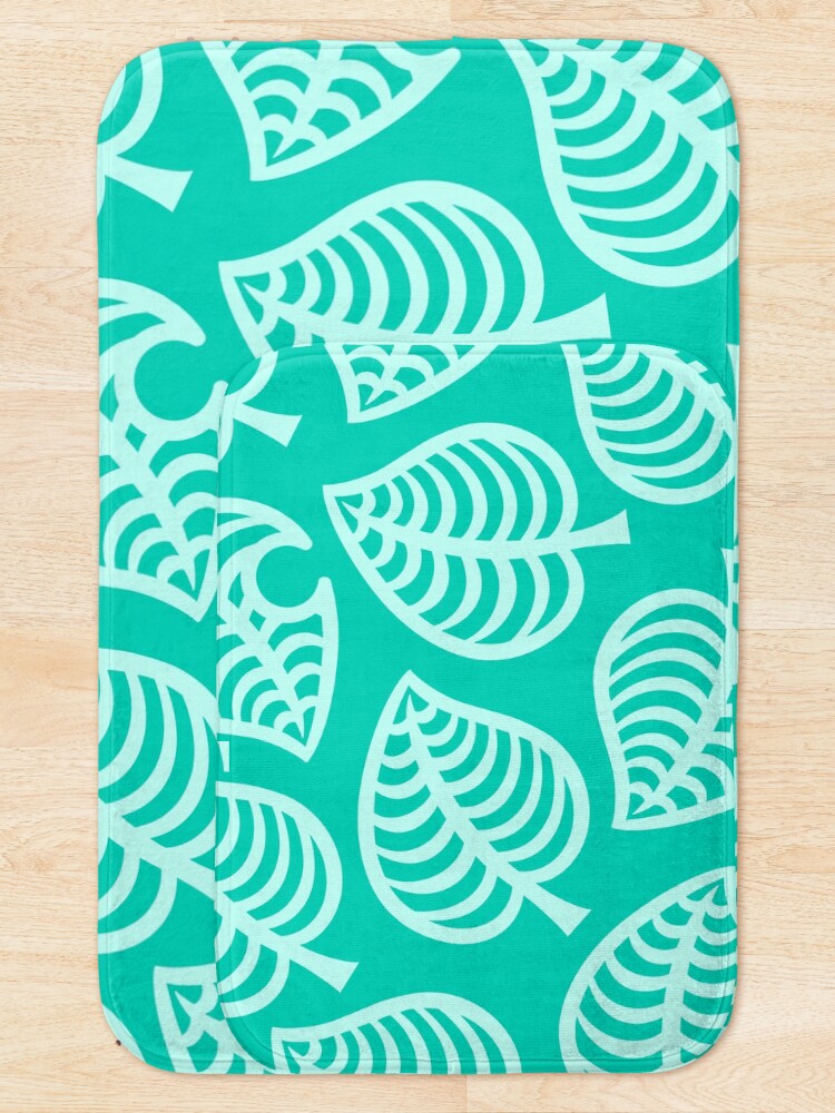Alternate view of Big Nook Leaf Blue Bath Mat