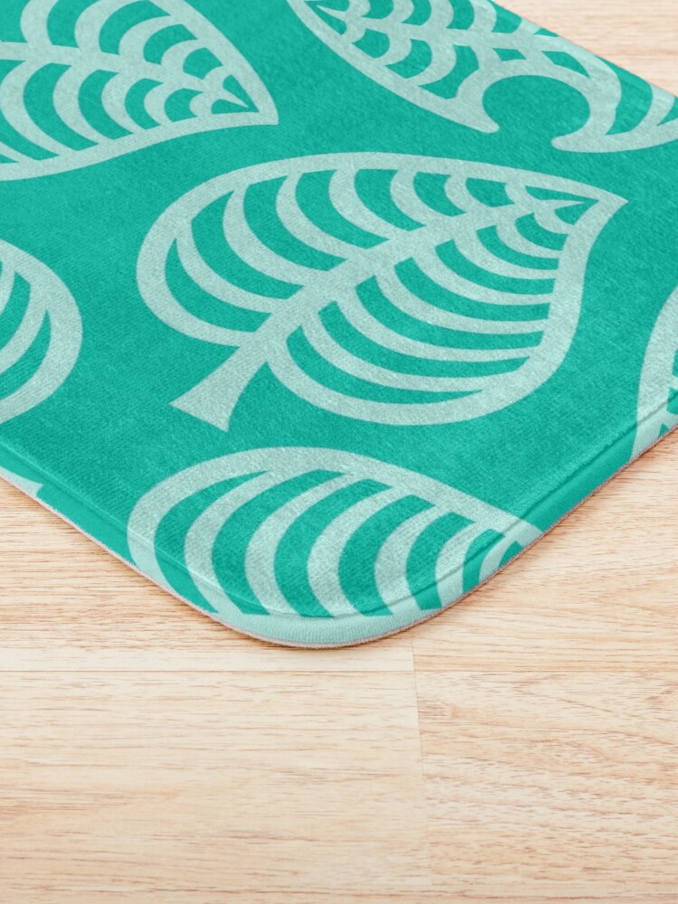 Alternate view of Big Nook Leaf Blue Bath Mat