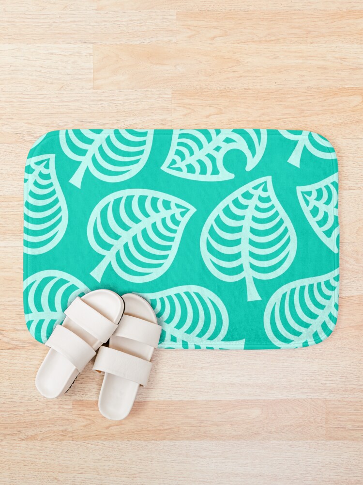 Alternate view of Big Nook Leaf Blue Bath Mat