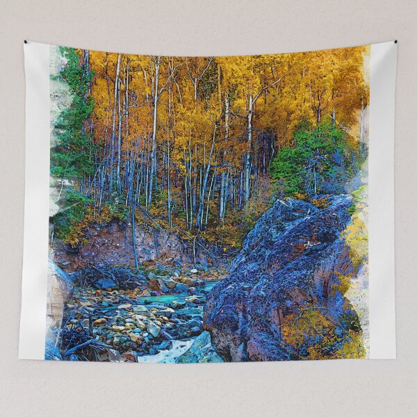 Item preview, Autumn Vibe Waterfall At Aspen USA designed and sold by ColortrixArt.