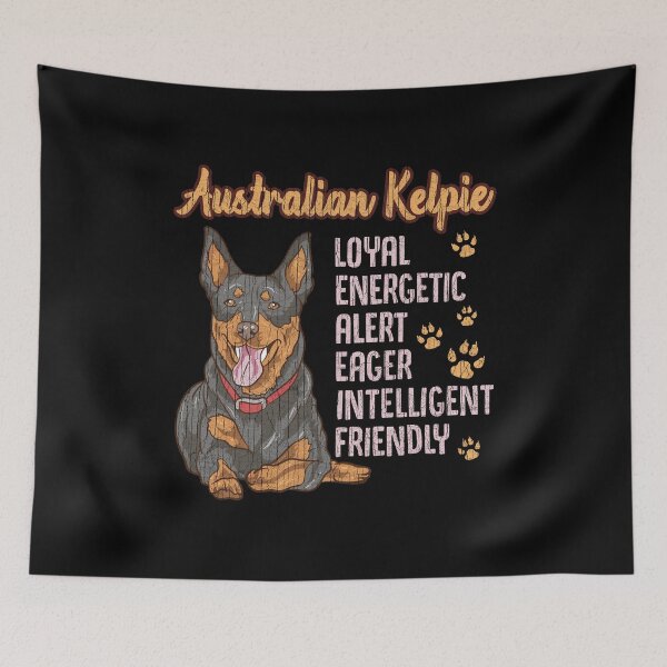 Item preview, Cute Australian Kelpie Loyal & Friendly Dog Distressed designed and sold by perfectpresents.