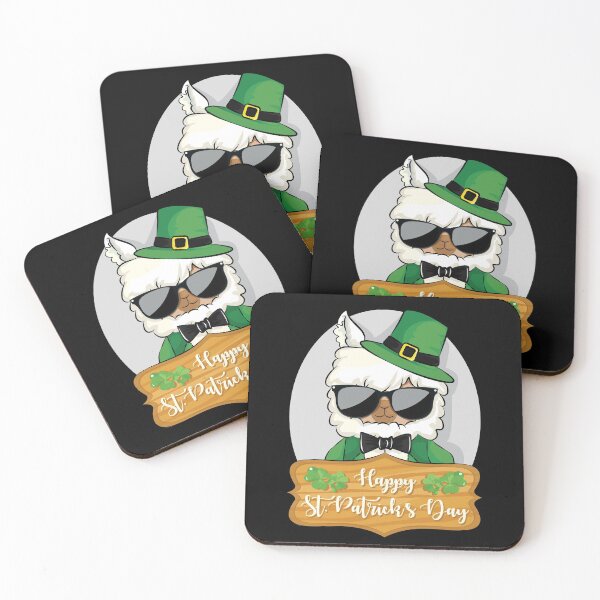 Item preview, Cute Llama Happy St Patrick's Day Dark designed and sold by funnierthanthou.