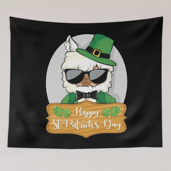 Item preview, Cute Llama Happy St Patrick's Day Dark designed and sold by funnierthanthou.