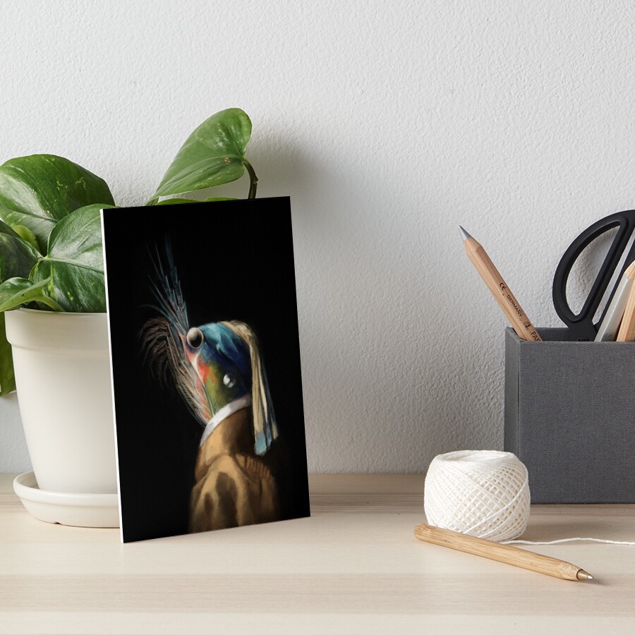 Krill WIth A Pearl Earring Art Board Print