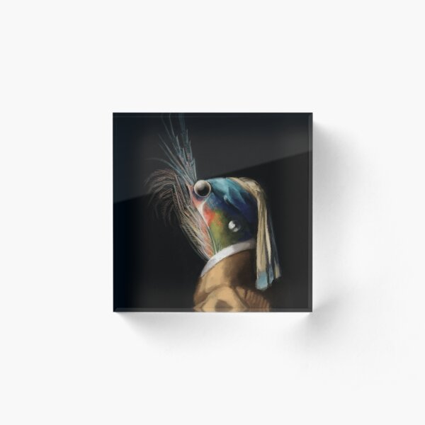 Krill WIth A Pearl Earring Acrylic Block