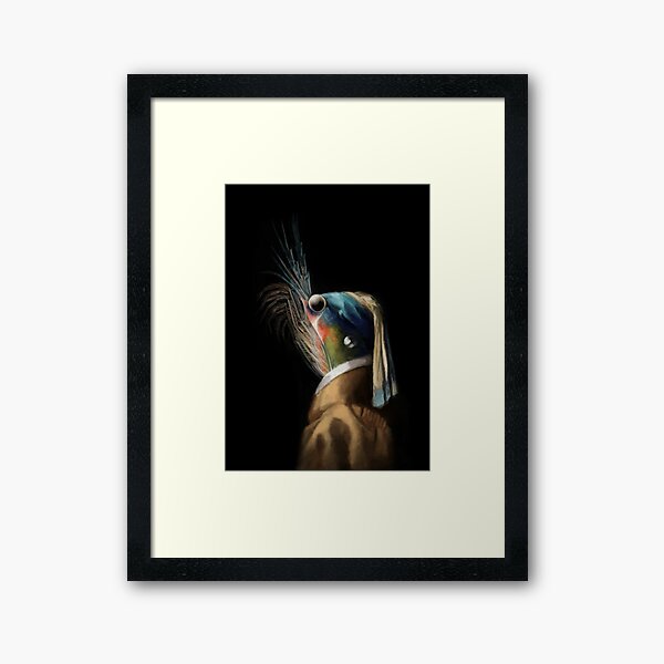 Krill WIth A Pearl Earring Framed Art Print