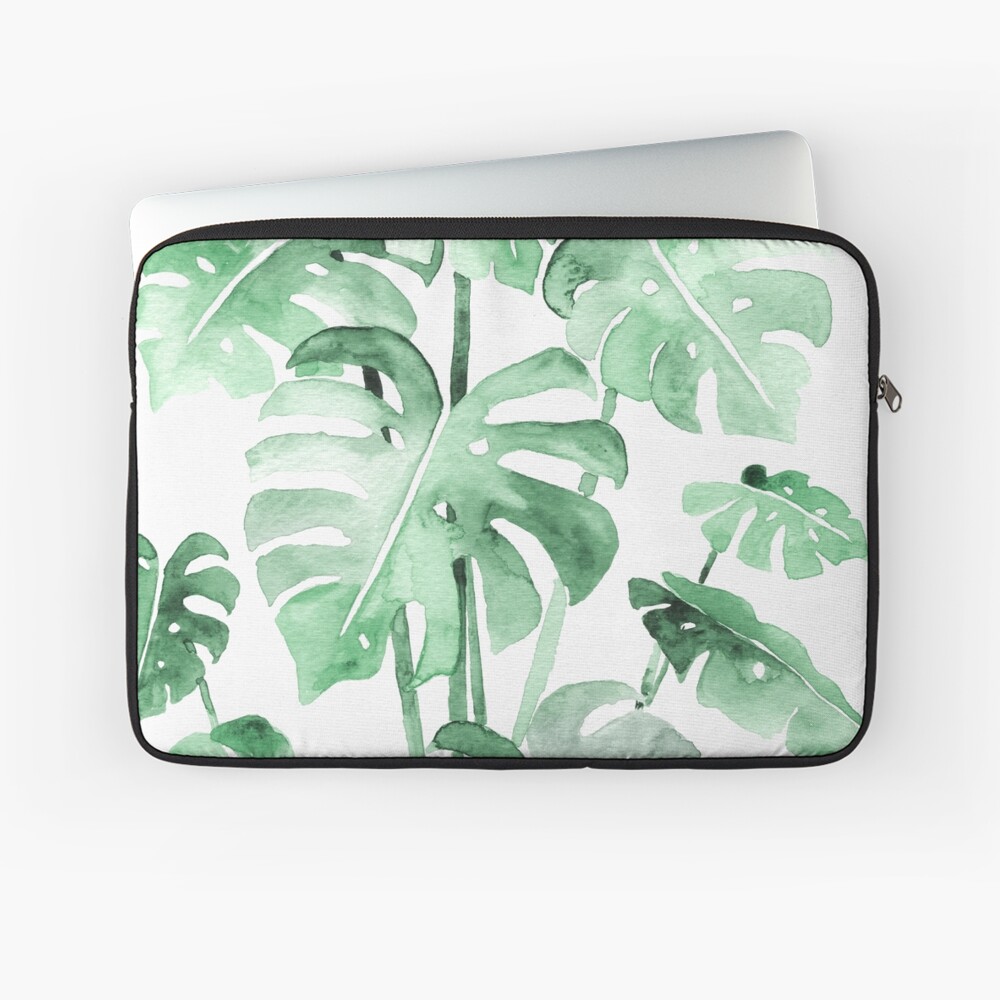 Delicate Monstera Green Laptop Sleeve