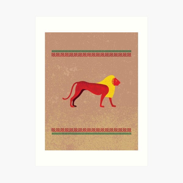Ancient Egyptian lion Art Print