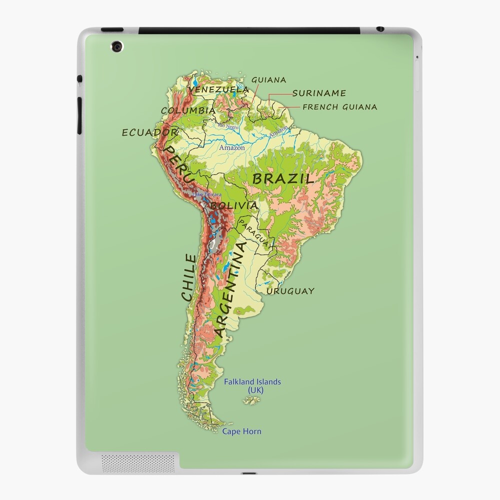 Topography of South America