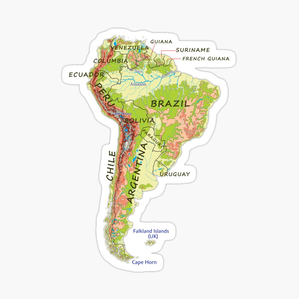 Compadecerse Tarjeta Postal Descendencia Mapa Topografico Sudamerica 