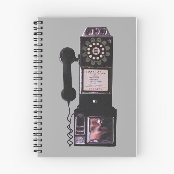 Item preview, old pay phone wall phone designed and sold by TShirtsByMs.