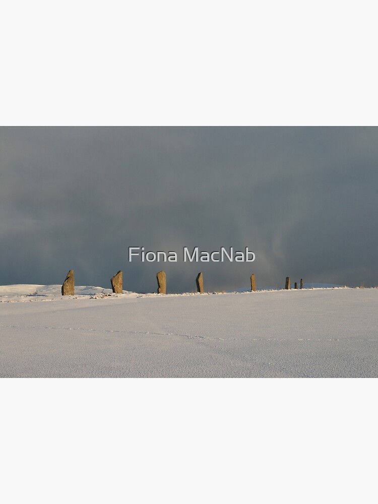 Thumbnail 2 of 2, Greeting Card, Brodgar Snowstorm designed and sold by orcadia.