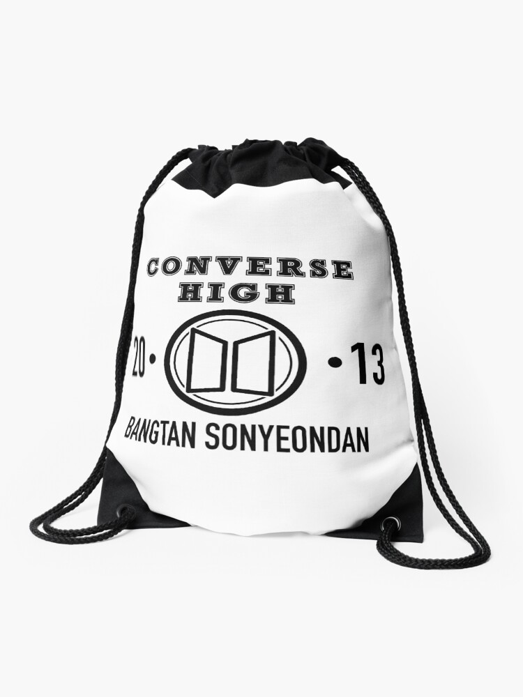 Mochila saco for Sale con la obra Converse negro alto de INSFIREDdesign Redbubble