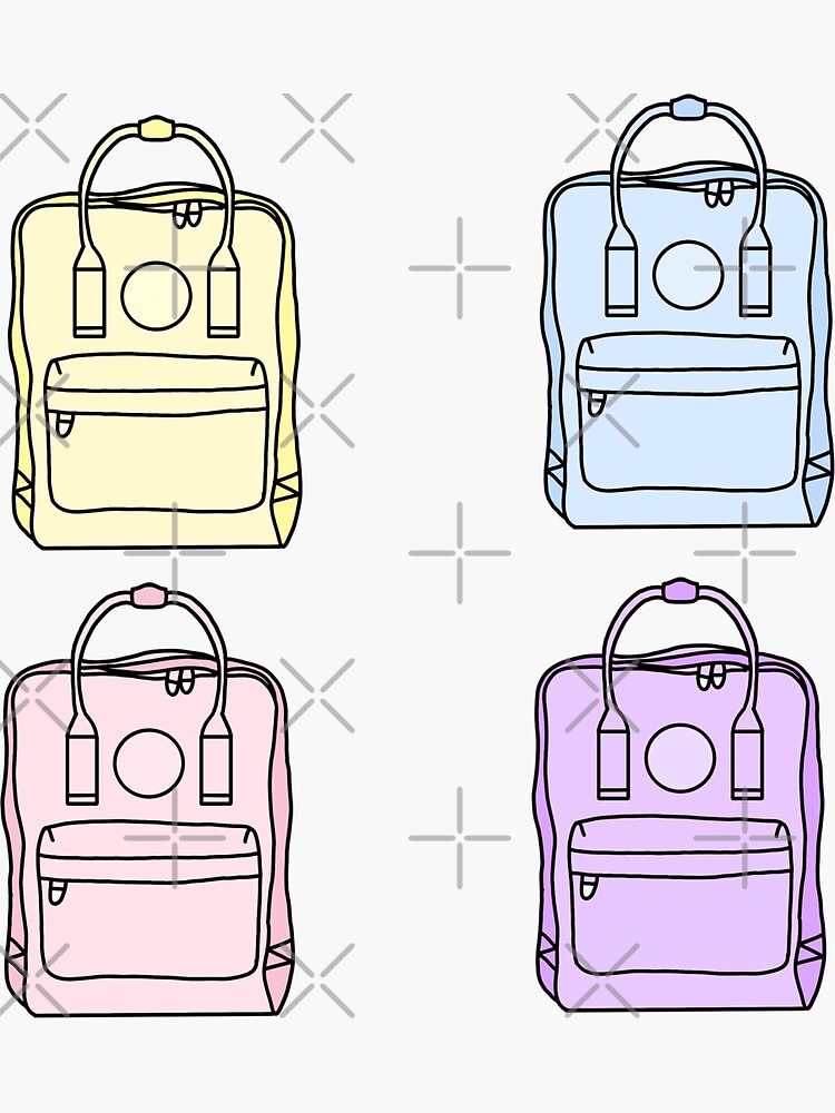 Pink purple and outlet blue backpack