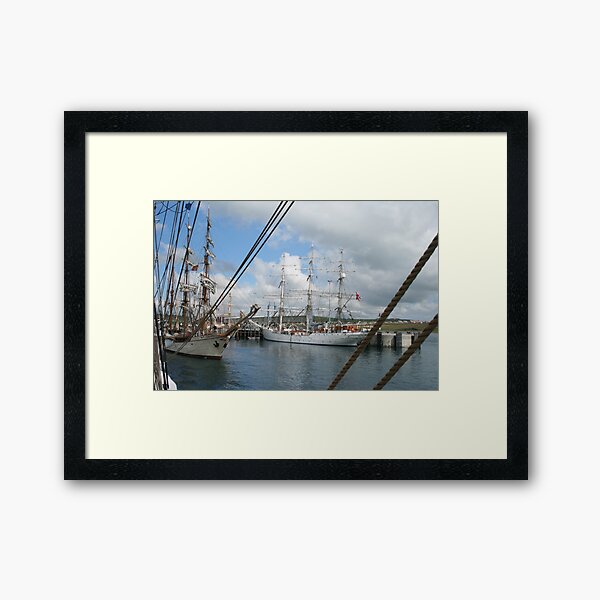 Ships in harbour Framed Art Print