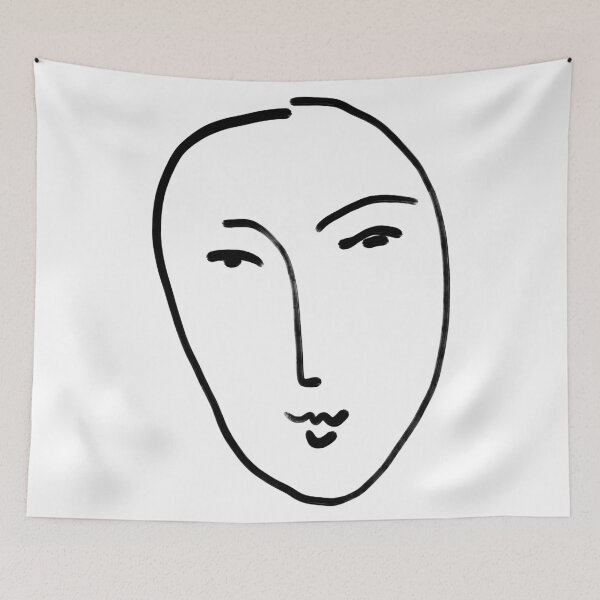 Item preview, Matisse Line art Face #2 designed and sold by ShaMiLaB.