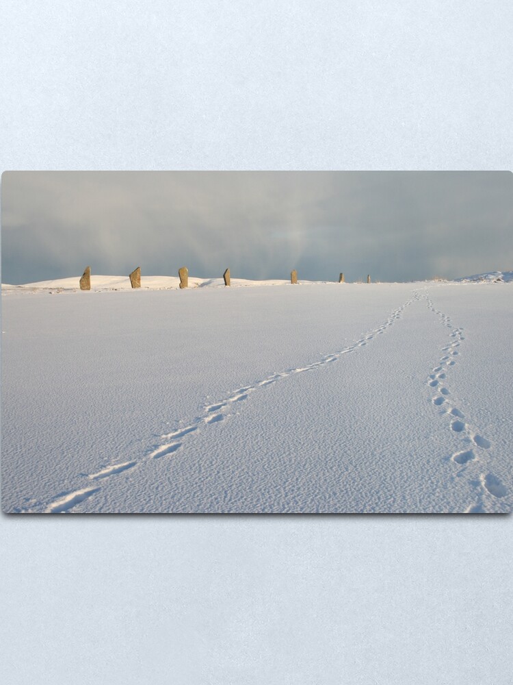 Alternate view of Footprints in the snow Metal Print