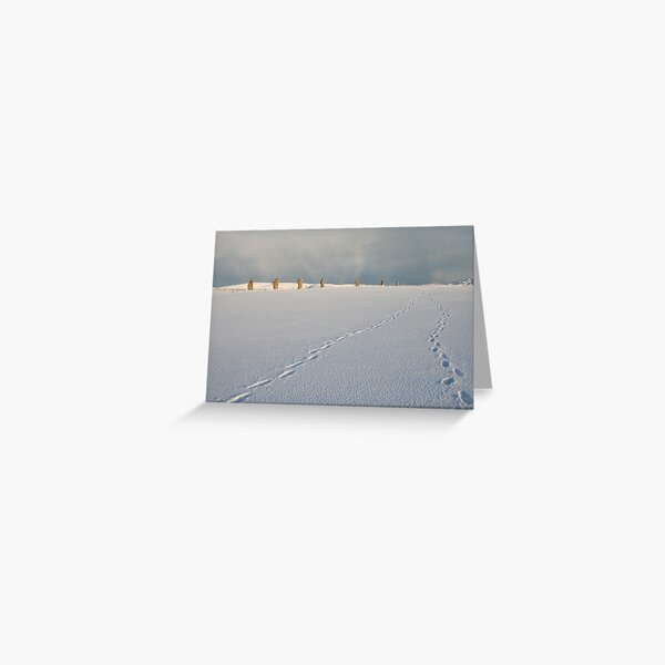 Footprints in the snow Greeting Card