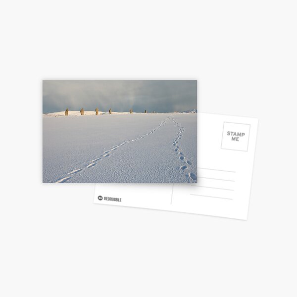 Footprints in the snow Postcard