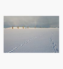 Footprints in the snow Photographic Print