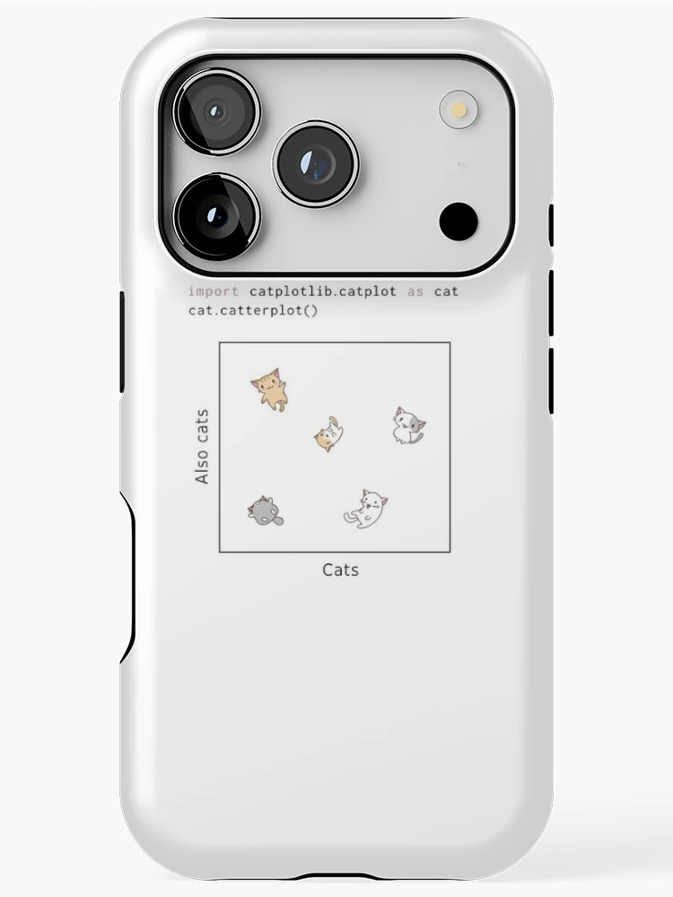 Thumbnail 1 of 4, iPhone Case, import catplotlib.catplot as cat (light theme) designed and sold by visualizards.