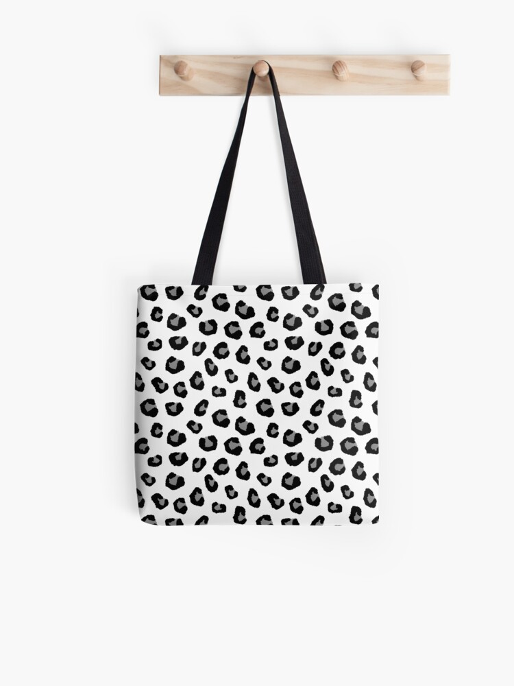 black and leopard print handbag