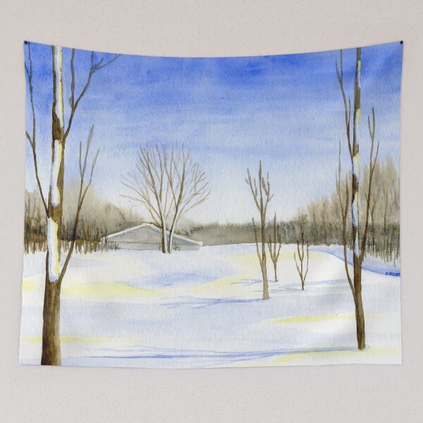 Item preview, Grey Shed in Winter designed and sold by BeyondThePOST.