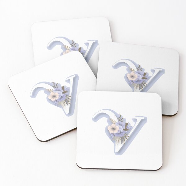 Item preview,  Floral Initial Capital V Monogram Sticker  designed and sold by RosalieReeves.