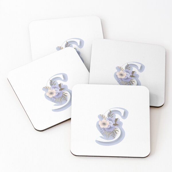 Item preview,  Floral Initial Capital S Monogram Sticker  designed and sold by RosalieReeves.