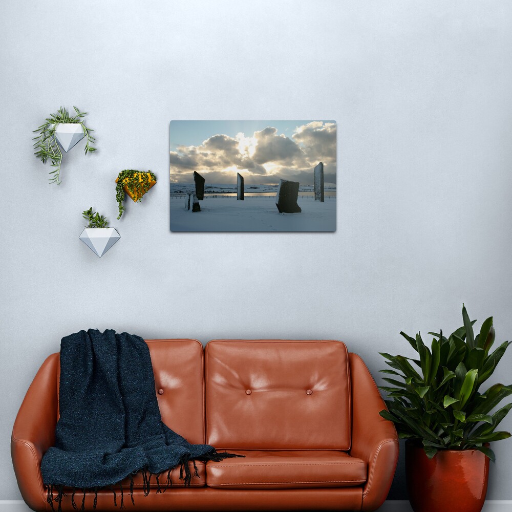 Stenness in snow Metal Print