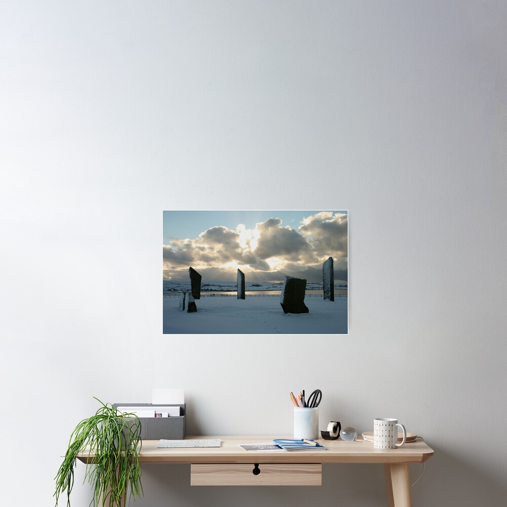 Stenness in snow Poster