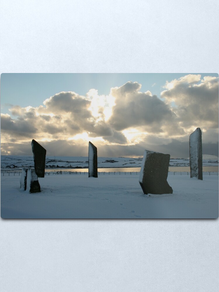 Alternate view of Stenness in snow Metal Print