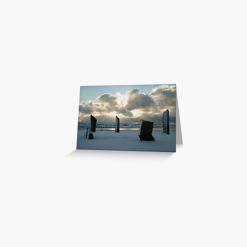 Stenness in snow Greeting Card