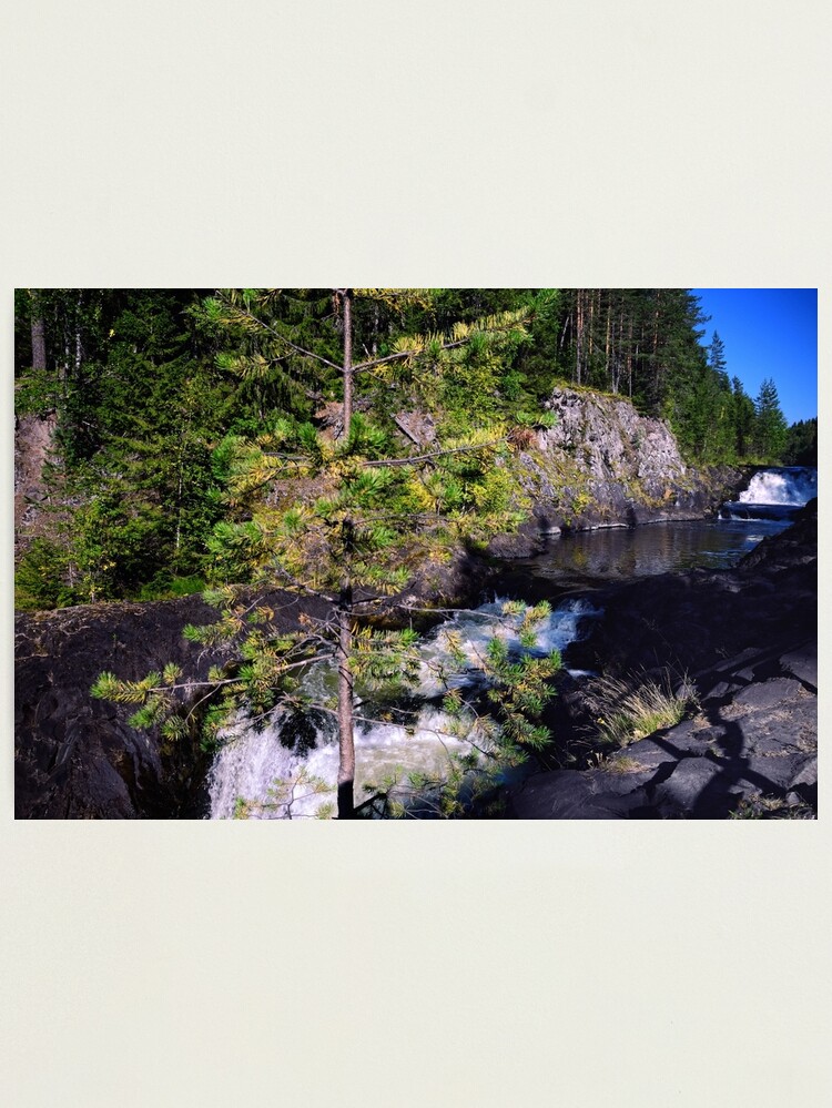 Thumbnail 1 of 3, Photographic Print, Kivach Waterfalls in Karelia, Russia designed and sold by Mallorn.
