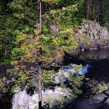 Artwork thumbnail, Kivach Waterfalls in Karelia, Russia by Mallorn