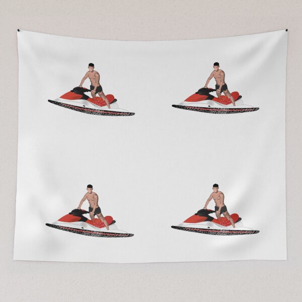 Item preview, young man on a red jet ski designed and sold by Magazin-Brenda.